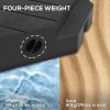 Outsunny 4 Piece Patio Cantilever Umbrella Base Weight Set, Outdoor Offset Umbrella Weights for Umbrella Stand, 132 lb. Capacity Water or 176 lb. Capa