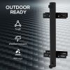 Outsunny Patio Umbrella Holder with Adjustable Clamps, Umbrella Deck Mount Bracket for Railing, Balcony, Fences, Patio Umbrella Stand for Market Umbre