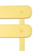 3 Pieces Patio Bistro Balcony Metail Chair Table Set-Yellow