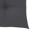 Patio Chairs with Anthracite Cushions 4 pcs Solid Teak Wood