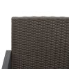 Patio Dining Chairs 2 pcs Black PP Rattan