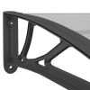 Door Canopy Black 137.8"x39.4" Polycarbonate