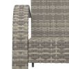 Patio Adirondack Chair Gray Poly Rattan