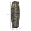 Outsunny Solar Floor Lamp, Outdoor Garden Lantern Pathway Light & Decorative Driveway Lighting with Auto On/Off LED Lights for Porch, Yard, Lawn, Cour