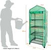 Mini Greenhouse,4 Tier Small Portable Greenhouses Kit with Caster Wheels and Roll-up Zipper PE Cover,Green House for Indoor Outdoor Seedling and Plant