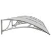 Door Canopy Gray 118.1"x31.5" Polycarbonate