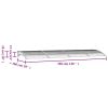 Door Canopy Black 137.8"x39.4" Polycarbonate