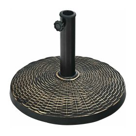 Outdoor Garden Pool Heavy Duty Round Umbrella Base (Color: Bronze A, Type: Umbrella Stands & Bases)