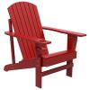 Outsunny Wooden Adirondack Chair, Outdoor Patio Lawn Chair with Cup Holder, Weather Resistant Lawn Furniture, Classic Lounge for Deck, Garden, Backyar