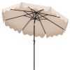 9 Feet Patio Umbrella with Crank Handle and Push Button Tilt