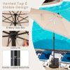 9 FT Umbrella with Crank Handle for Outdoor Patio Garden Pool