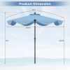 9 FT Umbrella with Crank Handle for Outdoor Patio Garden Pool