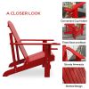 Outsunny Wooden Adirondack Chair, Outdoor Patio Lawn Chair with Cup Holder, Weather Resistant Lawn Furniture, Classic Lounge for Deck, Garden, Backyar