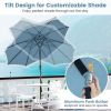 9 FT Umbrella with Crank Handle for Outdoor Patio Garden Pool