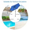 9 FT Outdoor Market Patio Table Umbrella Push Button Tilt Crank Lift