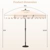 9 Feet Patio Umbrella with Crank Handle and Push Button Tilt