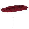 15 ft. Market No Weights Patio Umbrella 2-Side
