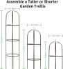 Garden Obelisk Trellis for Climbing Plants Outdoor 165cm Rose Bush Sqaure Trellis for Pots Rustproof Metal Plant Flower Trellises for Vine Jasmine Sup