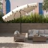 9 Feet Patio Umbrella with Crank Handle and Push Button Tilt