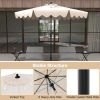 9 Feet Patio Umbrella with Crank Handle and Push Button Tilt