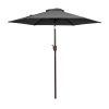7 ft Heavy-Duty Round Outdoor Market Table Patio Umbrella Parasol w/Steel Pole, Push Button Tilt(Excluding base)