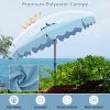 9 Feet Patio Umbrella with Crank Handle and Push Button Tilt