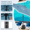 9 FT Umbrella with Crank Handle for Outdoor Patio Garden Pool