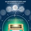 Outsunny Solar Floor Lamp, Outdoor Rattan Garden Lantern Pathway Light & Decorative Driveway Lighting with Auto On/Off LED Lights for Porch, Yard, Law