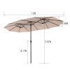 13 ft. Market No Weights Patio Umbrella 2-Side