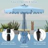 9 Feet Patio Umbrella with Crank Handle and Push Button Tilt