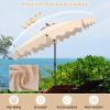 9 Feet Patio Umbrella with Crank Handle and Push Button Tilt