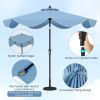 9 FT Umbrella with Crank Handle for Outdoor Patio Garden Pool