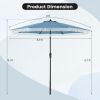 9 FT Umbrella with Crank Handle for Outdoor Patio Garden Pool