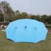 15x9ft Large Double-Sided Rectangular Outdoor Twin Patio Market Umbrella with light and base
