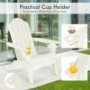 Foldable Weather Resistant Patio Chair with Built-in Cup Holder
