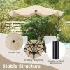 9 FT Umbrella with Crank Handle for Outdoor Patio Garden Pool